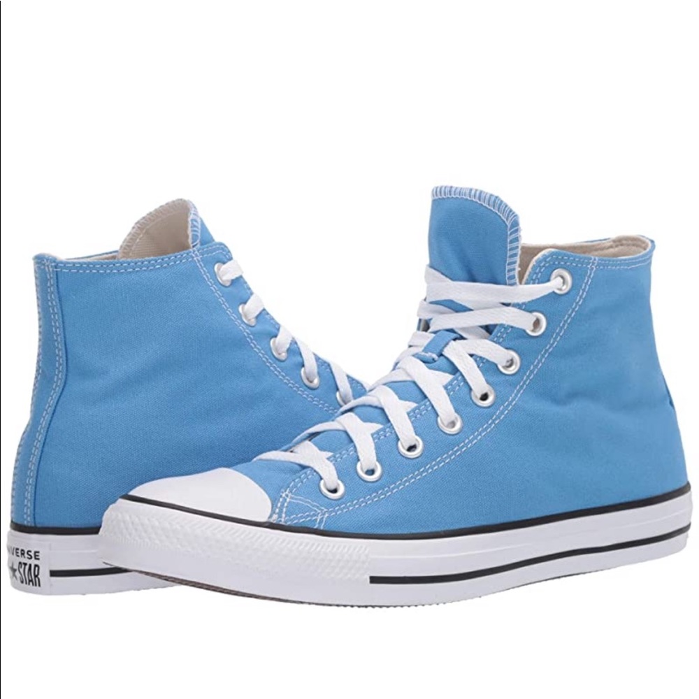Light Blue High Top Converse